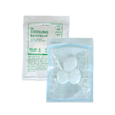 멸균거즈에스3호(볼형/사각형)<span>Sterile Gauze-S 3ho(Ball/Square)</span>