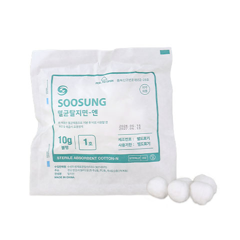멸균탈지면-엔(볼형/필터형)<span>Sterile Absorbent Cotton-N(Ball/Filter)</span>
